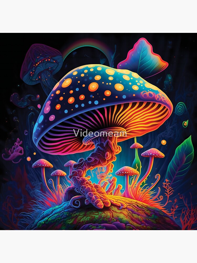 Magic Mushroom Art Board Print for Sale by Videomeam