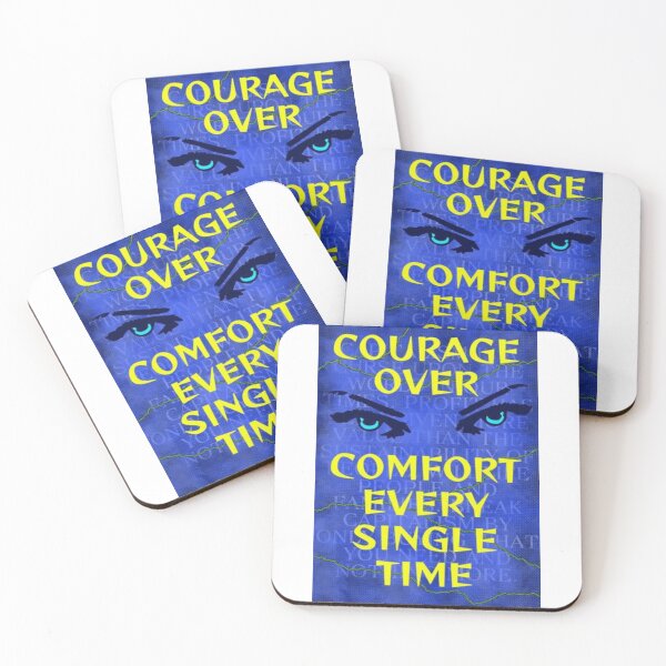 Item preview, Feminist Humanist Quote - Courage Over Comfort Every Time designed and sold by LethalPixieDust.