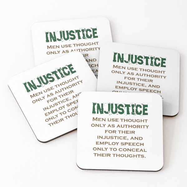 Item preview, Men Use Thought Only As Authority - Injustice Quote designed and sold by CrankyOldDude.