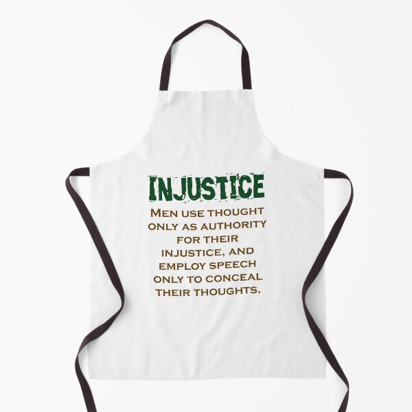 Item preview, Men Use Thought Only As Authority - Injustice Quote designed and sold by CrankyOldDude.