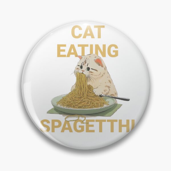 Item preview, Cat Eating Spagetthi Noodle Sticker designed and sold by dragonfruit-art.