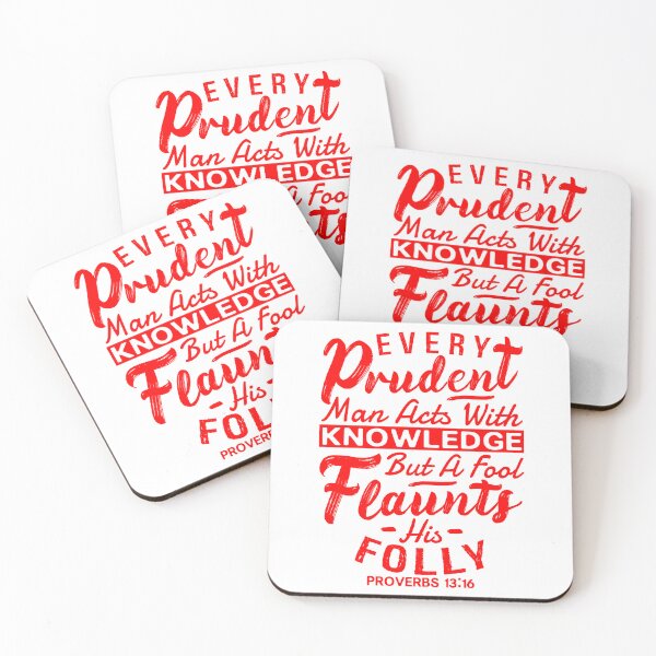 Item preview, Proverbs 13:16 Every Prudent Man Acts With Knowledge designed and sold by plushism.