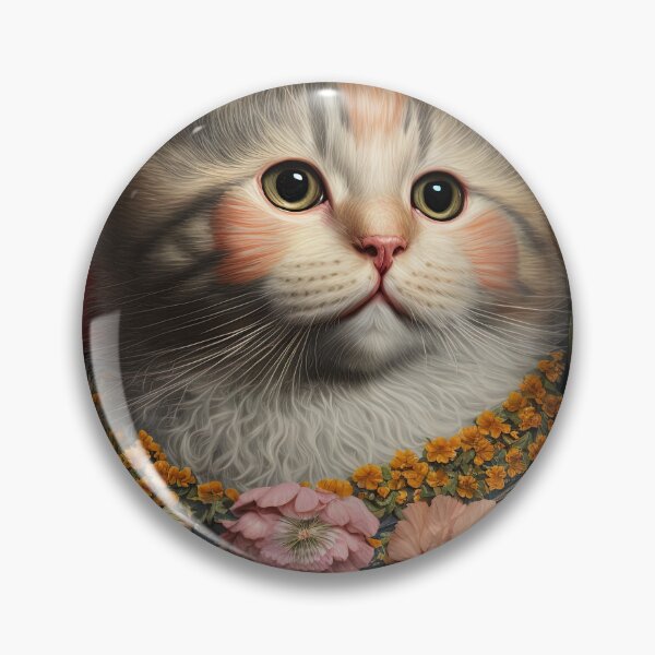 Item preview, Lovely cat (Kittten ) vintage flowers portrait frame designed and sold by jetaiart.
