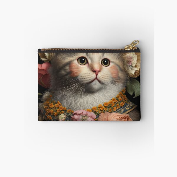 Item preview, Lovely cat (Kittten ) vintage flowers portrait frame designed and sold by jetaiart.