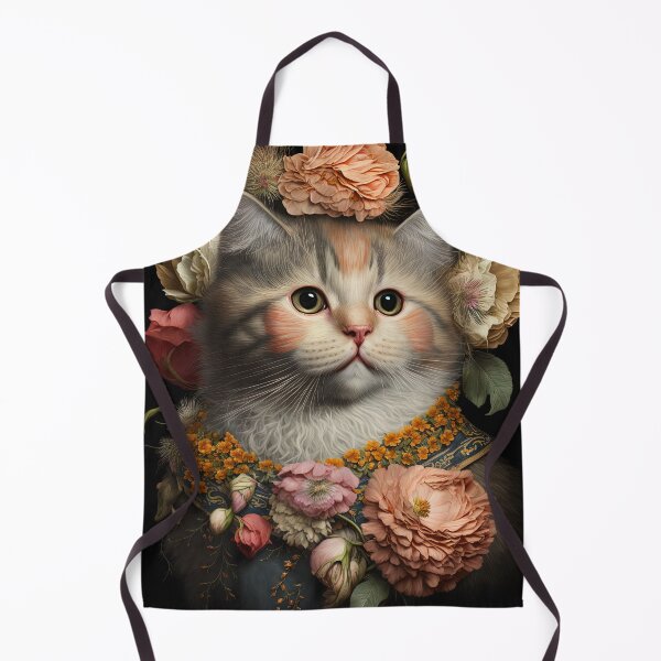 Item preview, Lovely cat (Kittten ) vintage flowers portrait frame designed and sold by jetaiart.