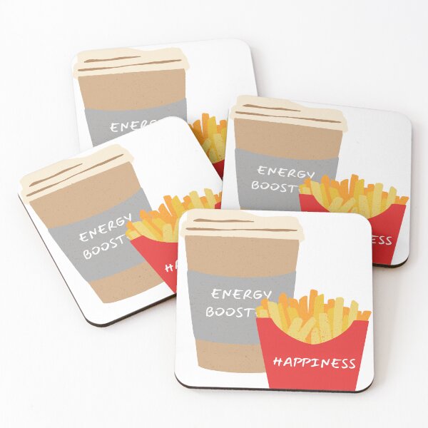 Item preview, meal combo red french fries happiness energy booster caffeine coffee junk food cute simple clean aesthetic diet illustration sticker foodie designed and sold by FRH Design ⭐⭐⭐⭐⭐.