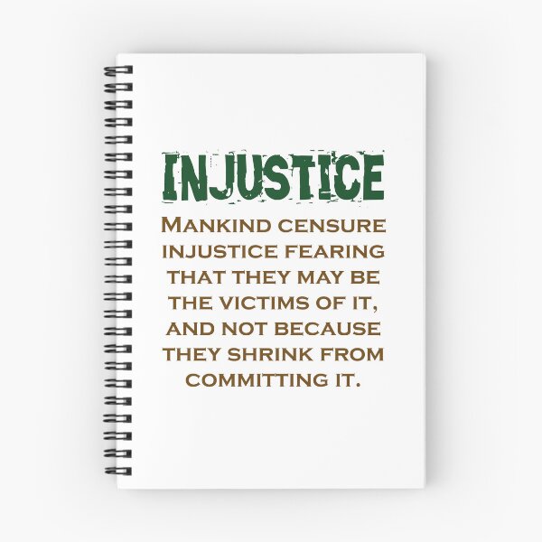 Item preview, Mankind Censure Injustice Fearing - Injustice Quote designed and sold by CrankyOldDude.