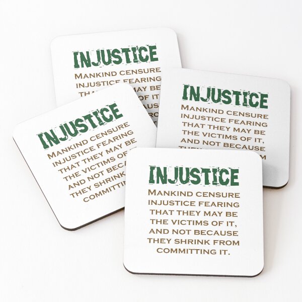 Item preview, Mankind Censure Injustice Fearing - Injustice Quote designed and sold by CrankyOldDude.