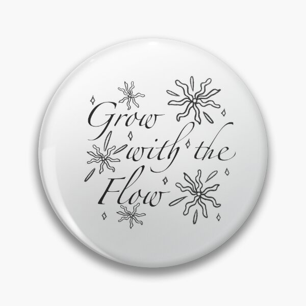 Artikelvorschau, Floral black and white grow with the flow quote design entworfen und verkauft von moonbean-art.