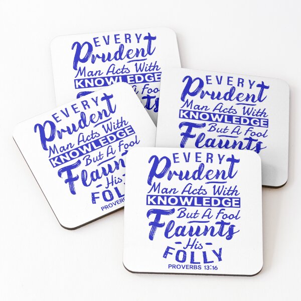 Item preview, Proverbs 13:16 Every Prudent Man Acts With Knowledge designed and sold by plushism.