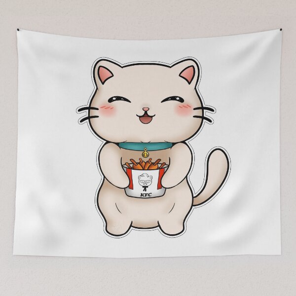 Item preview, kitty fry chicken designed and sold by Drawersofdraw.