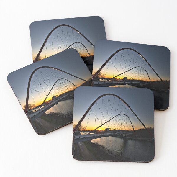 Item preview, The double arch bridge in the Nordsternpark of Gelsenkirchen - Ruhrgebiet - Ruhrpott - Germany designed and sold by Ruhrpottpicture.