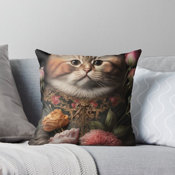 Item preview,  Lovely cat (Kittten ) vintage flowers portrait frame 2 designed and sold by jetaiart.