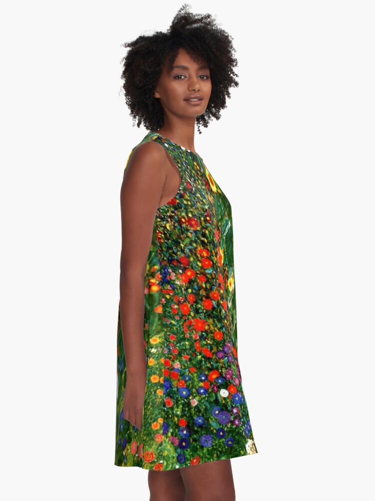 Alternate view of Klimt - Farm Garden with Sunflowers A-Line Dress