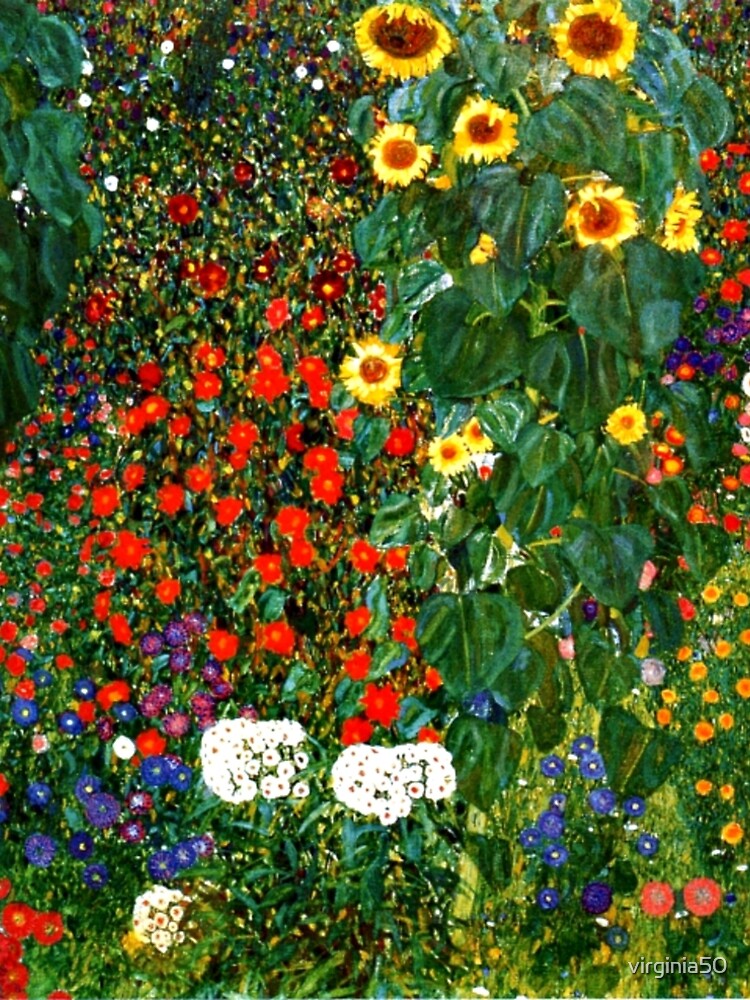 Klimt - Farm Garden with Sunflowers by virginia50