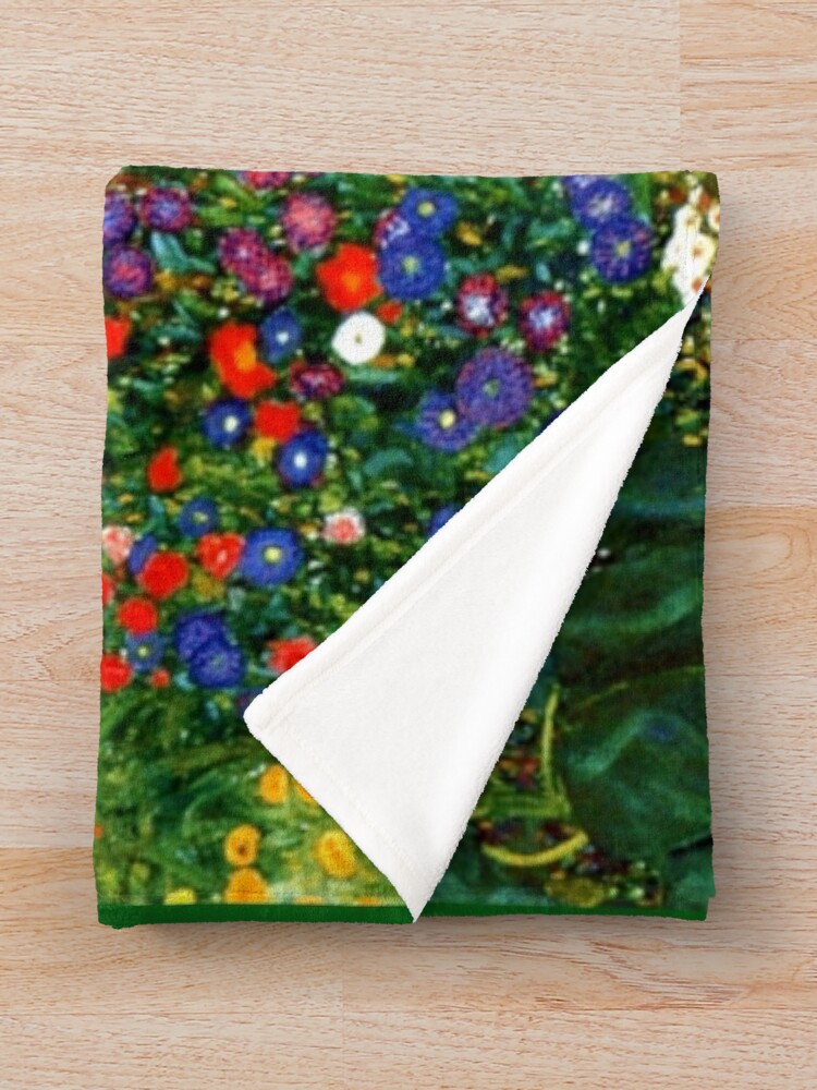 Alternate view of Klimt - Farm Garden with Sunflowers Throw Blanket