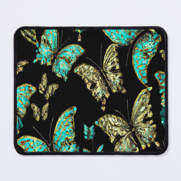 Item preview, Gold and Turquoise butterfly design. designed and sold by Splendourlane.