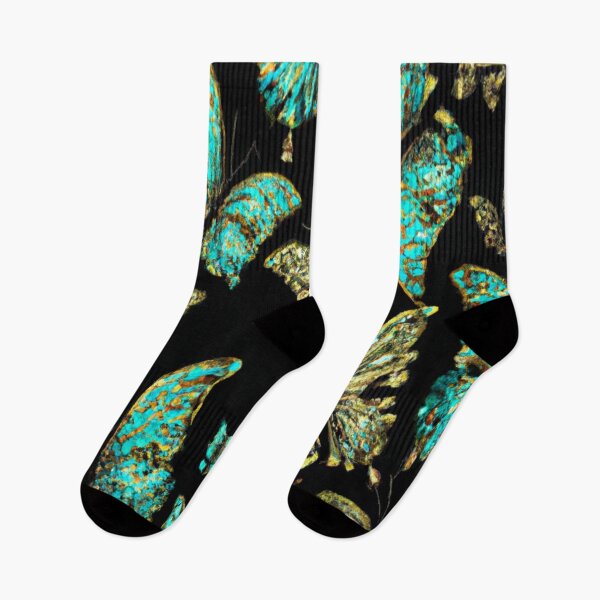 Item preview, Gold and Turquoise butterfly design. designed and sold by Splendourlane.