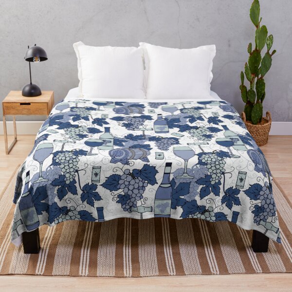 Item preview, Hamptons Wine Vineyard Grape Vines Pattern designed and sold by HotHibiscus.