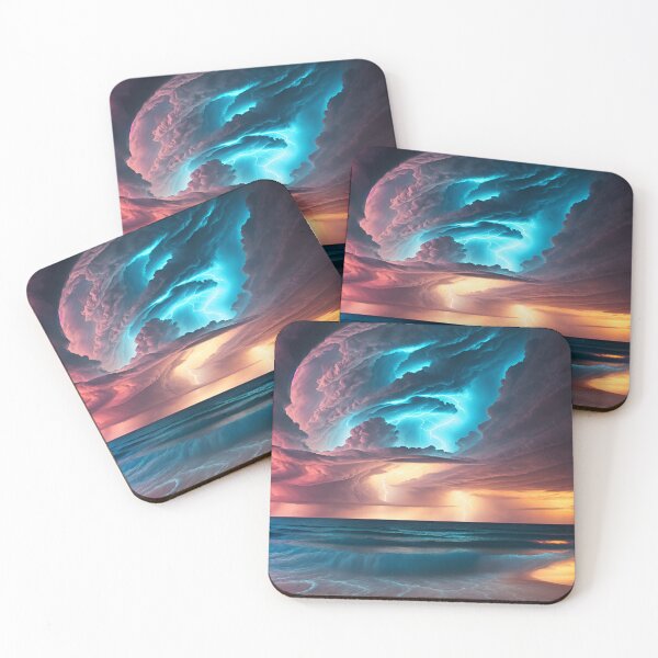 Item preview, A Thunderstorm Over The Ocean Ai Generated Art designed and sold by AiGens.