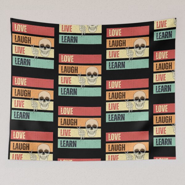 Item preview, Love Laugh Live Learn Retro designed and sold by ZingAndPep.