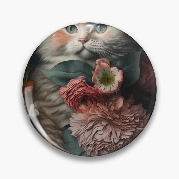 Item preview, Lovely cat (Kittten ) vintage flowers portrait frame 4 designed and sold by jetaiart.