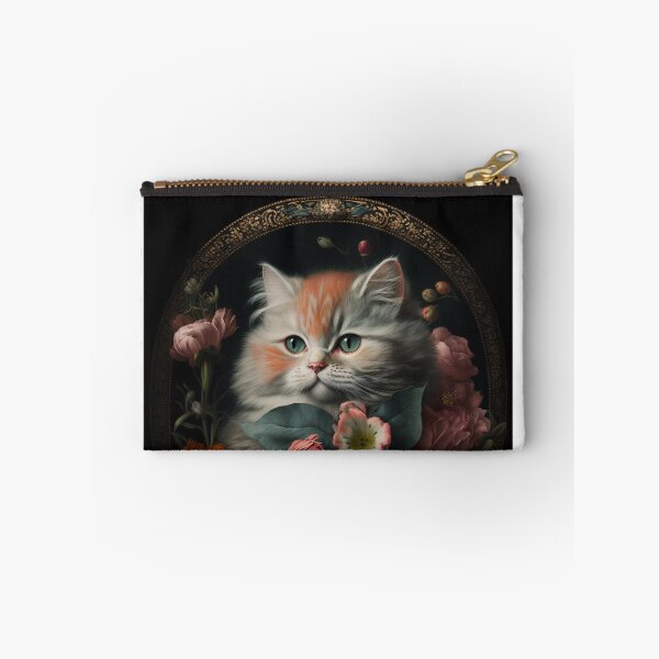 Item preview, Lovely cat (Kittten ) vintage flowers portrait frame 4 designed and sold by jetaiart.