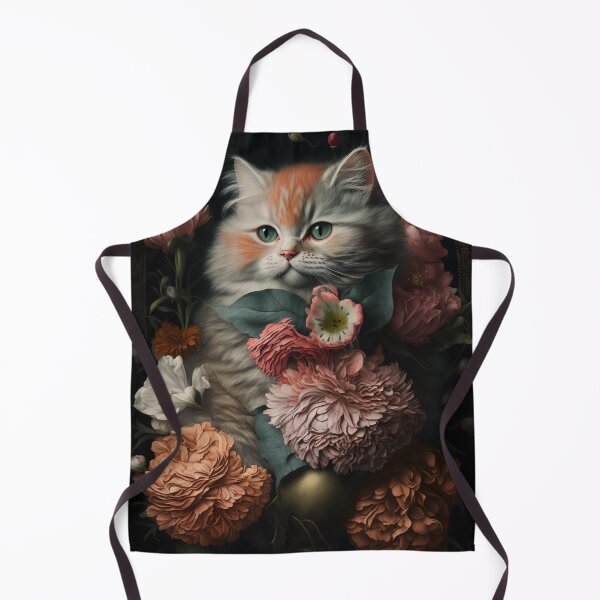 Item preview, Lovely cat (Kittten ) vintage flowers portrait frame 4 designed and sold by jetaiart.