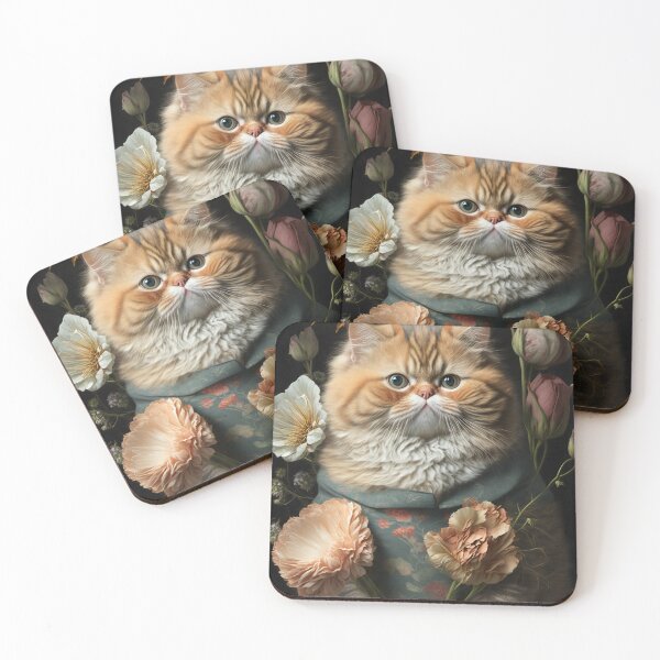 Item preview,   Lovely cat (Kittten ) vintage flowers portrait frame 3 designed and sold by jetaiart.