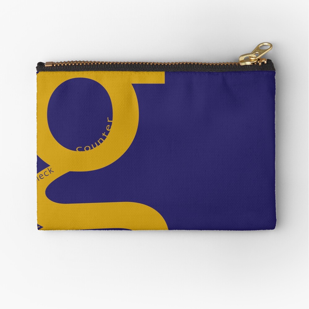 the typography of G Zipper Pouch