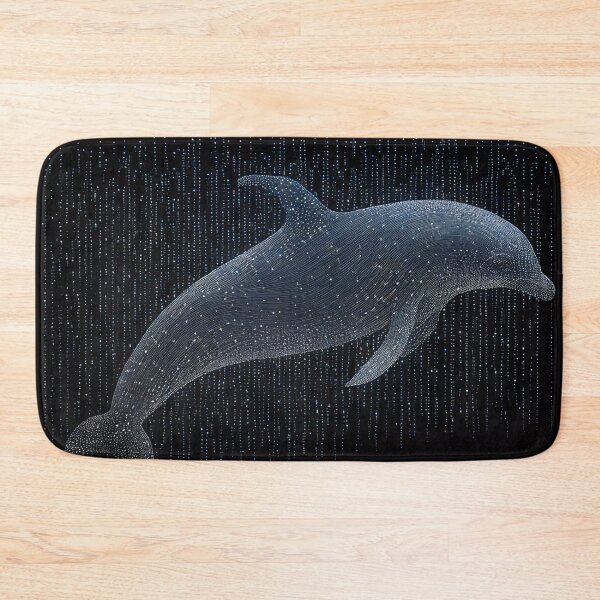 Item preview, ASCII Dolphin swimming through code, Generated by AI designed and sold by dragonwolfpack.