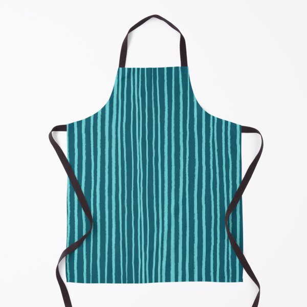 Item preview, Dark and Light Teal, Vertical, Free Hand Stripes  designed and sold by OneThreeSix.