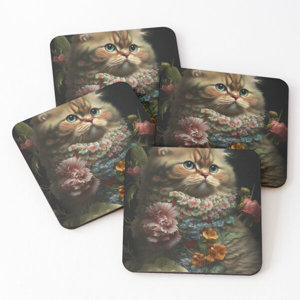 Item preview,  Lovely cat (Kitten ) vintage flowers portrait frame 6 designed and sold by jetaiart.