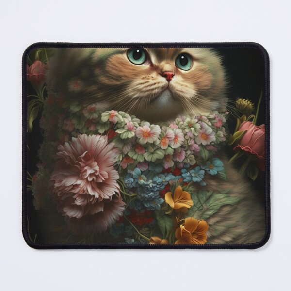 Item preview,  Lovely cat (Kitten ) vintage flowers portrait frame 6 designed and sold by jetaiart.