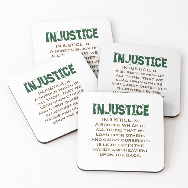 Item preview, Injustice Noun - Injustice Quote designed and sold by CrankyOldDude.