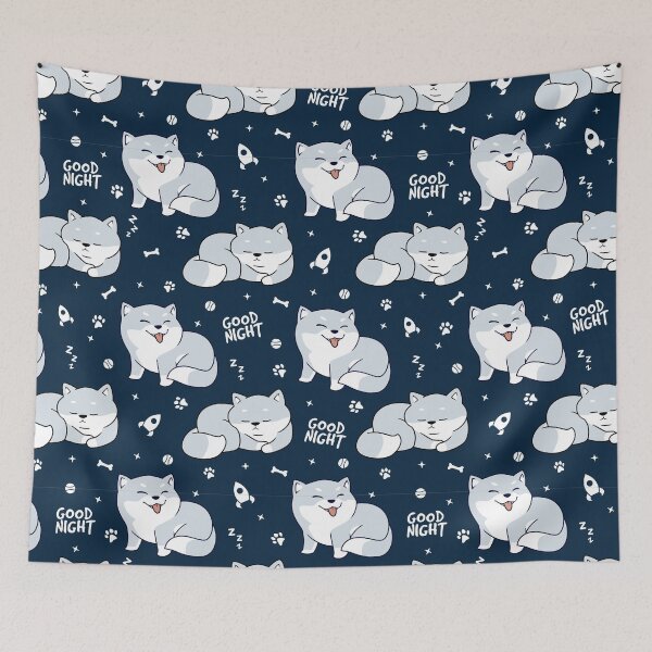 Item preview, Perros durmiendo de patrones sin fisuras designed and sold by ZDesign98.