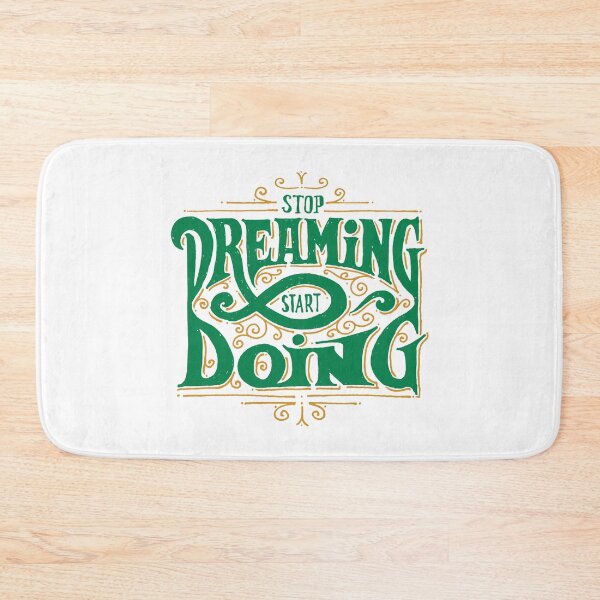Item preview, "Stop dreaming start doing", motivational success quote designed and sold by DastagirArts.