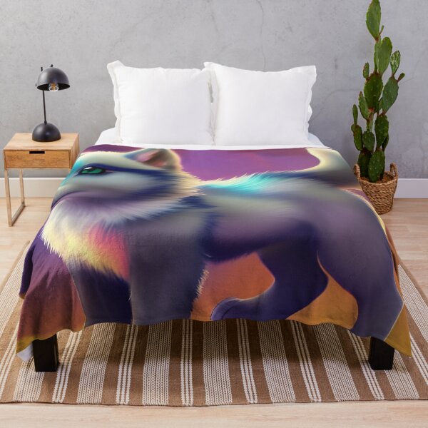 Item preview, Cute blue wolf puppy, cartoon drawing, Ai Generated Art designed and sold by ACC .