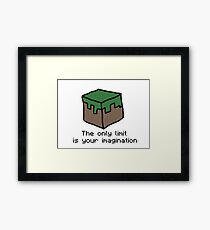 Minecraft Imagination Quote Framed Print