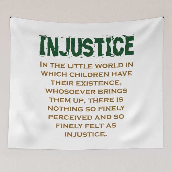 Item preview, In The Little World - Injustice Quote designed and sold by CrankyOldDude.