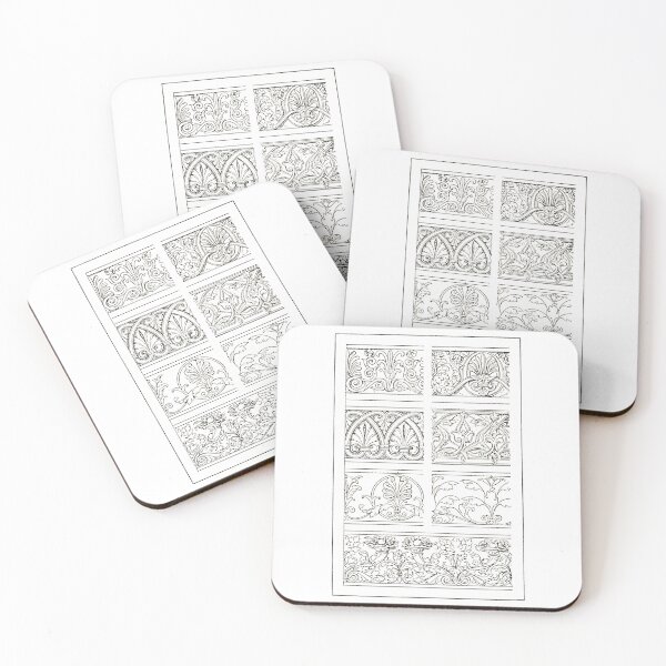 Item preview, link border with phytoiconographycal plant motives  designed and sold by everydaybotany.