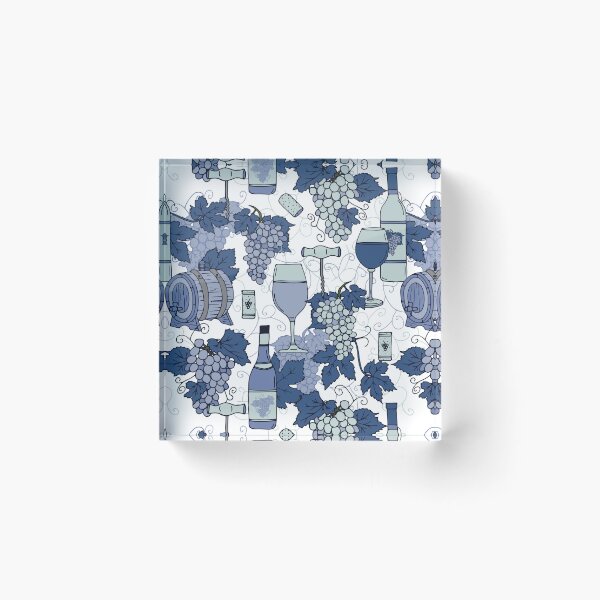 Item preview, Hamptons Wine Vineyard Grape Vines Pattern designed and sold by HotHibiscus.