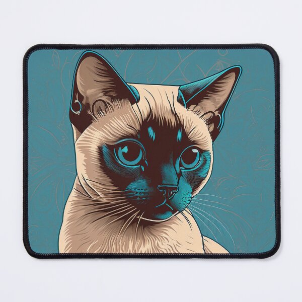 Item preview, Portrait of a siamese cat designed and sold by Warehouse46.
