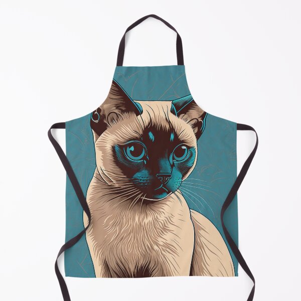 Item preview, Portrait of a siamese cat designed and sold by Warehouse46.