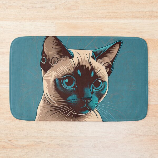 Item preview, Portrait of a siamese cat designed and sold by Warehouse46.