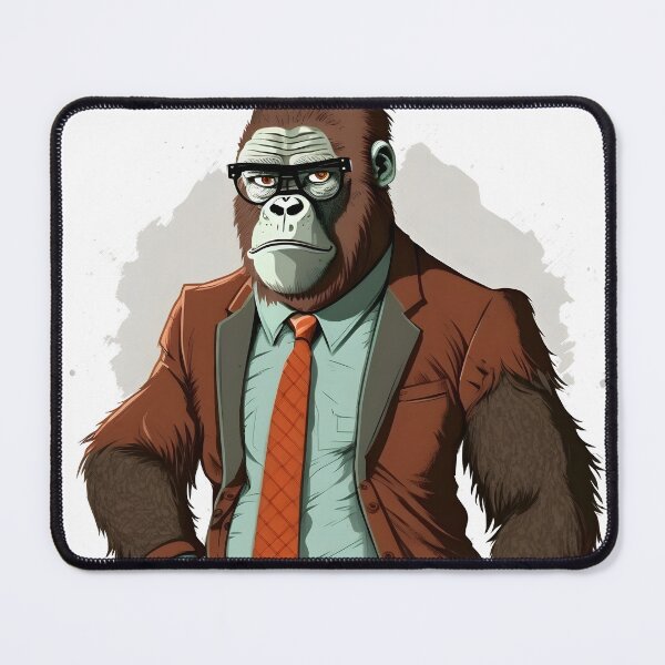 Item preview, Smart Gorilla - Cartoon designed and sold by AgitProPrints.