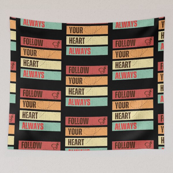 Item preview, Follow Your Heart Always Retro designed and sold by ZingAndPep.