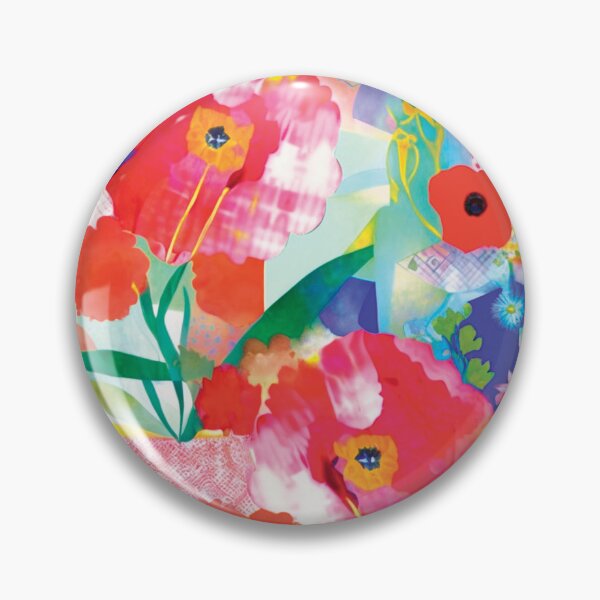 Item preview, Red Floral Dance. Bold Red Flowers in Geometric and Floral Surface Art. designed and sold by LotusBlanc.