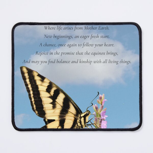 Item preview, Spring Equinox Blessing Poem with Swallowtail and Bloom Beautiful designed and sold by Stephanie Laird.