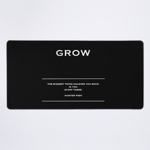 Item preview, Grow - Motivational Inspirational Corporate Office Wall Art Black and White T-Shirt / Poster / Sticker / Mug designed and sold by Read This Already.